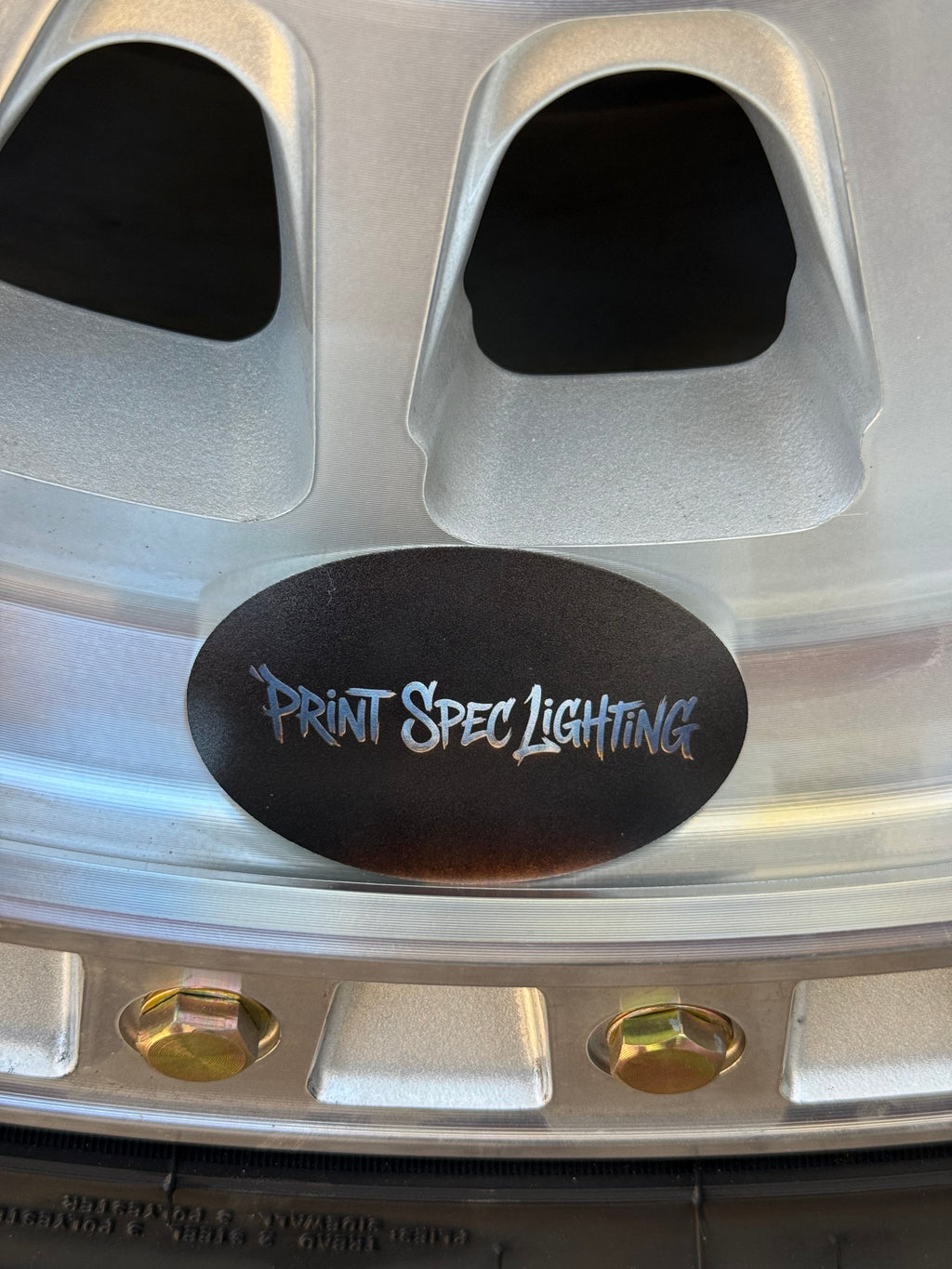 “Print Spec Lighting” Oval Sticker