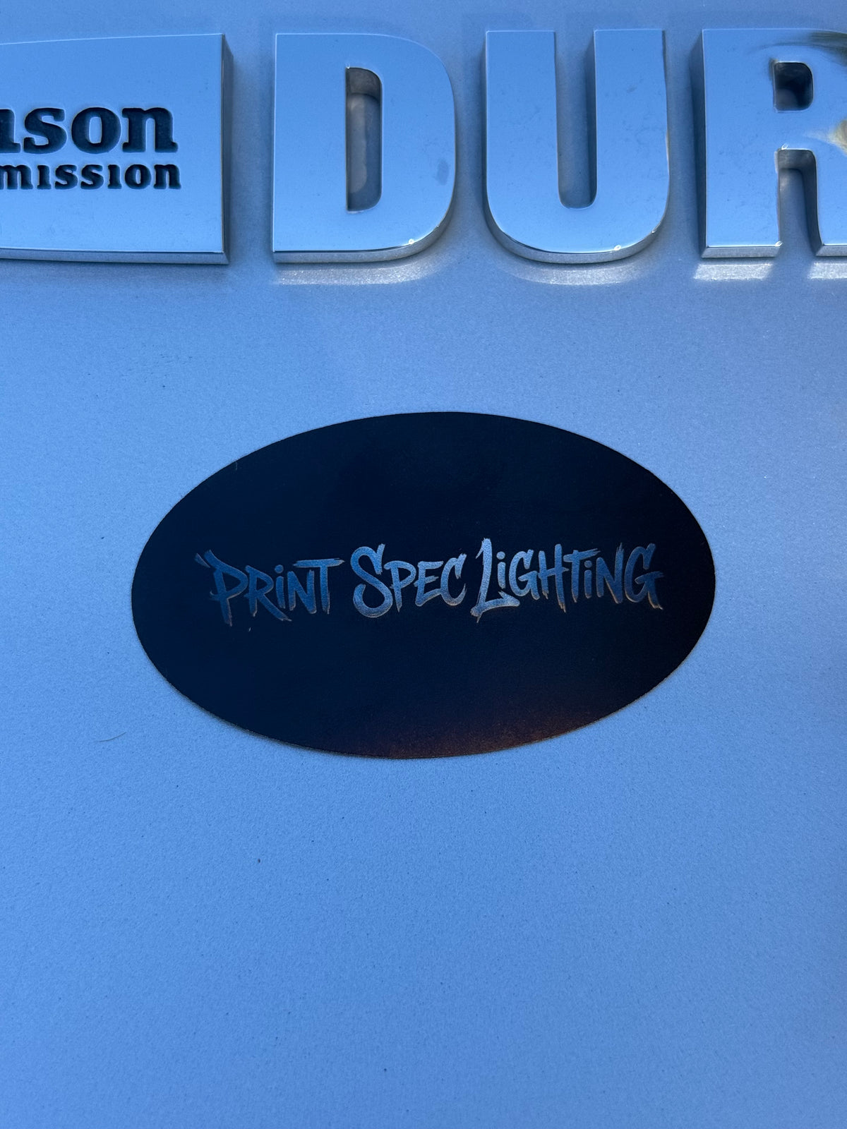 “Print Spec Lighting” Oval Sticker